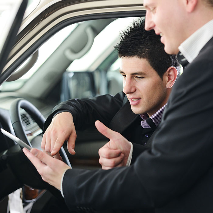 Toyota Service Staff Helping Customer