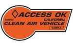 An example of a HOV-lane access sticker available to eligible 2021 Crosstrek Hybrid owners in certain states.