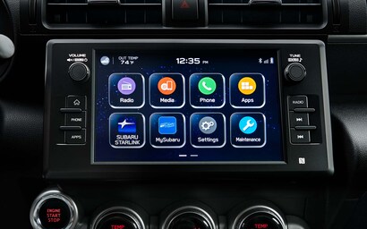 A close up of the SUBARU STARLINK® multimedia screen.