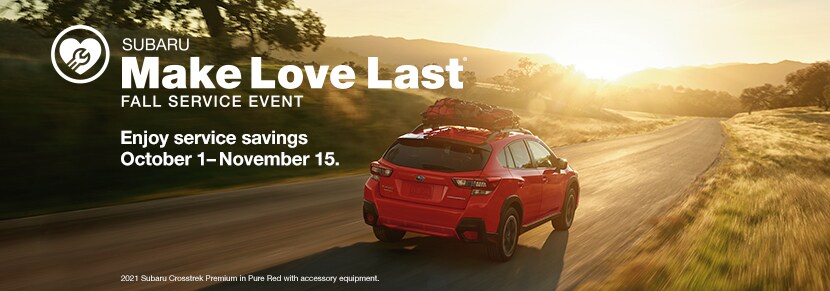 2021 Subaru Crosstrek Premium in Pure Red with accessory equipment.