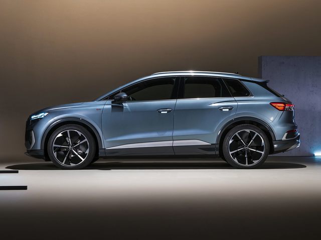 Blue Audi Q4 e-tron SUV