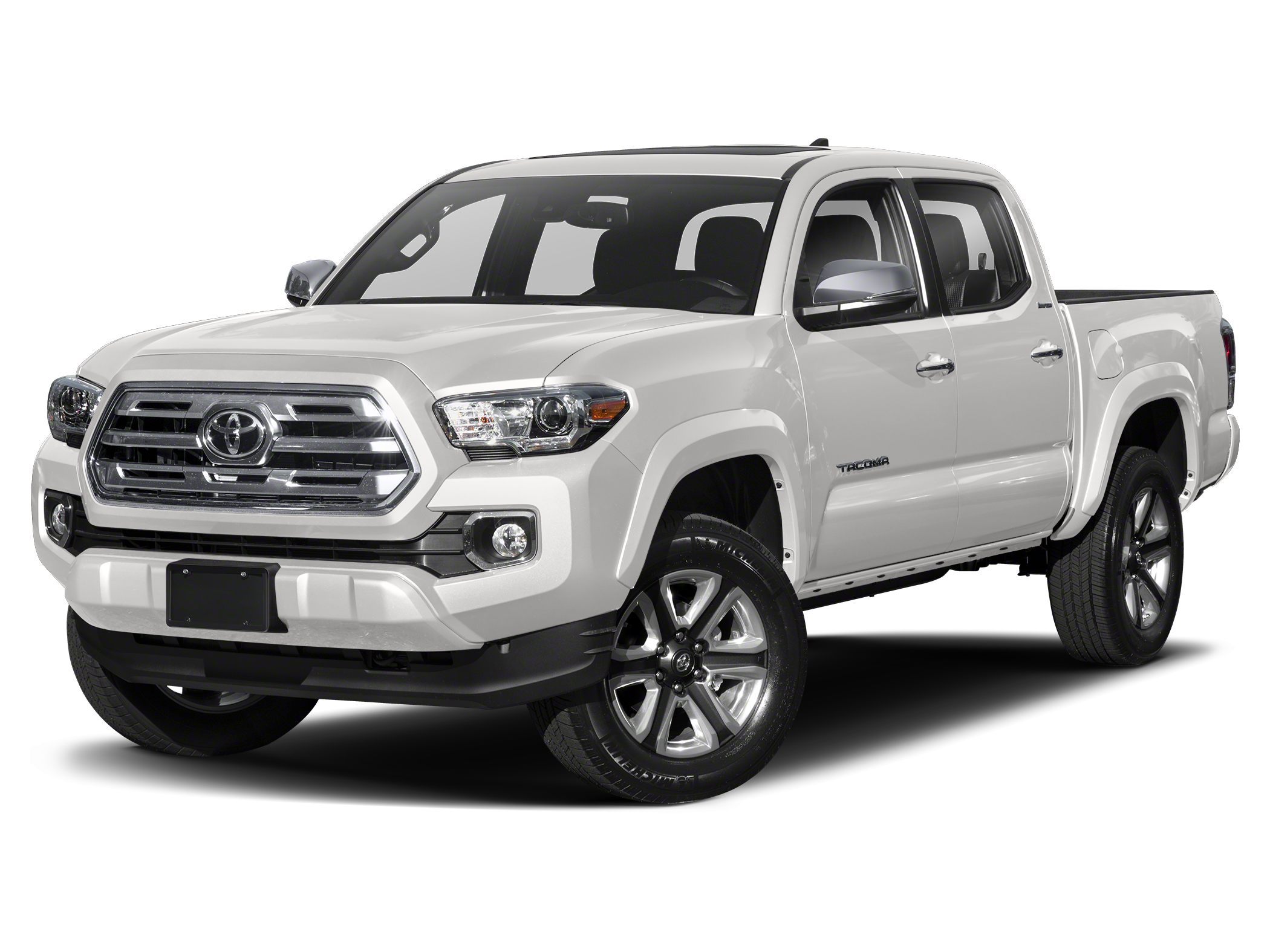 Super White 2019 Toyota Tacoma Pickup Truck Four-Wheel Drive Automatic
