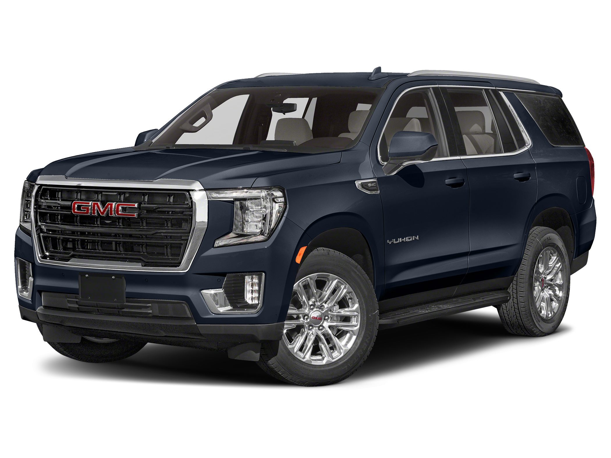 Midnight Blue Metallic 2021 GMC Yukon SUV / Crossover Four-Wheel Drive Automatic