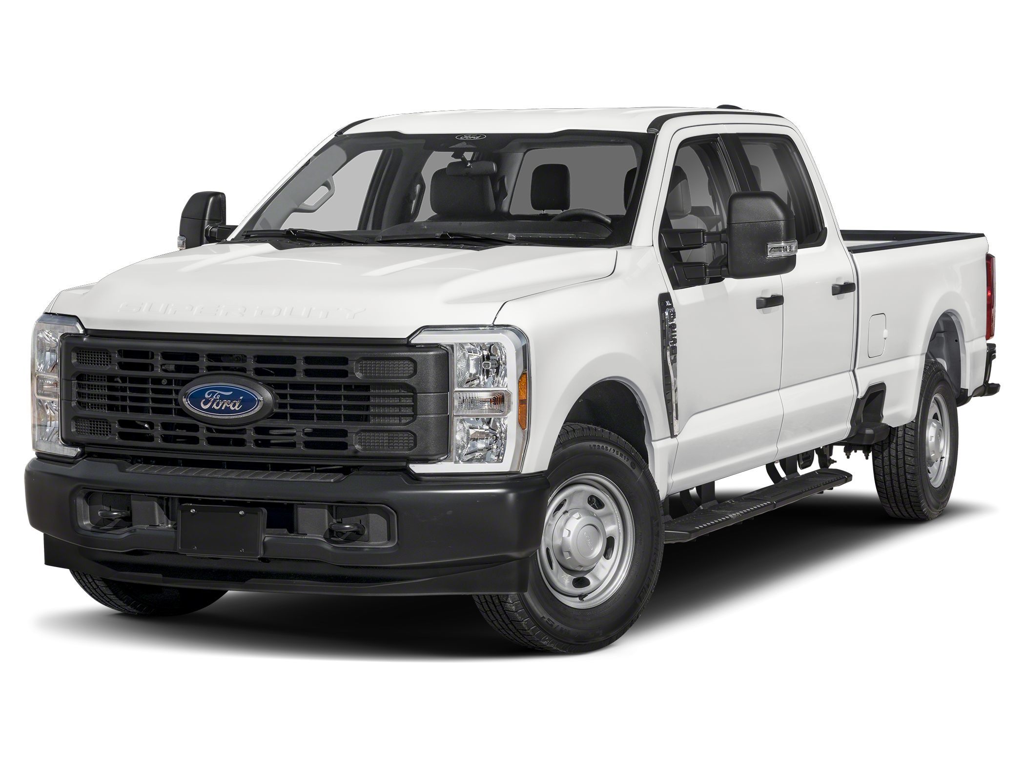 White 2024 Ford F-250 Super Duty Platinum Crew Cab 4WD Pickup Truck Four-Wheel Drive Automatic