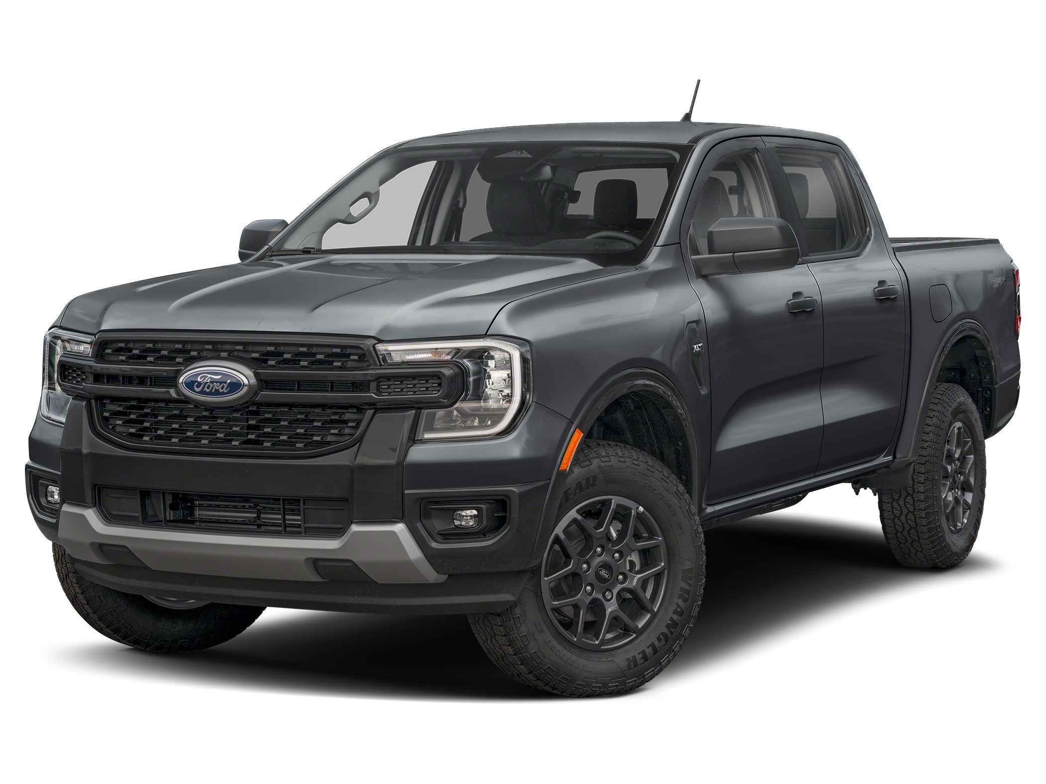Gray Metallic 2024 Ford Ranger XLT SuperCrew 4WD Pickup Truck Four-Wheel Drive Automatic