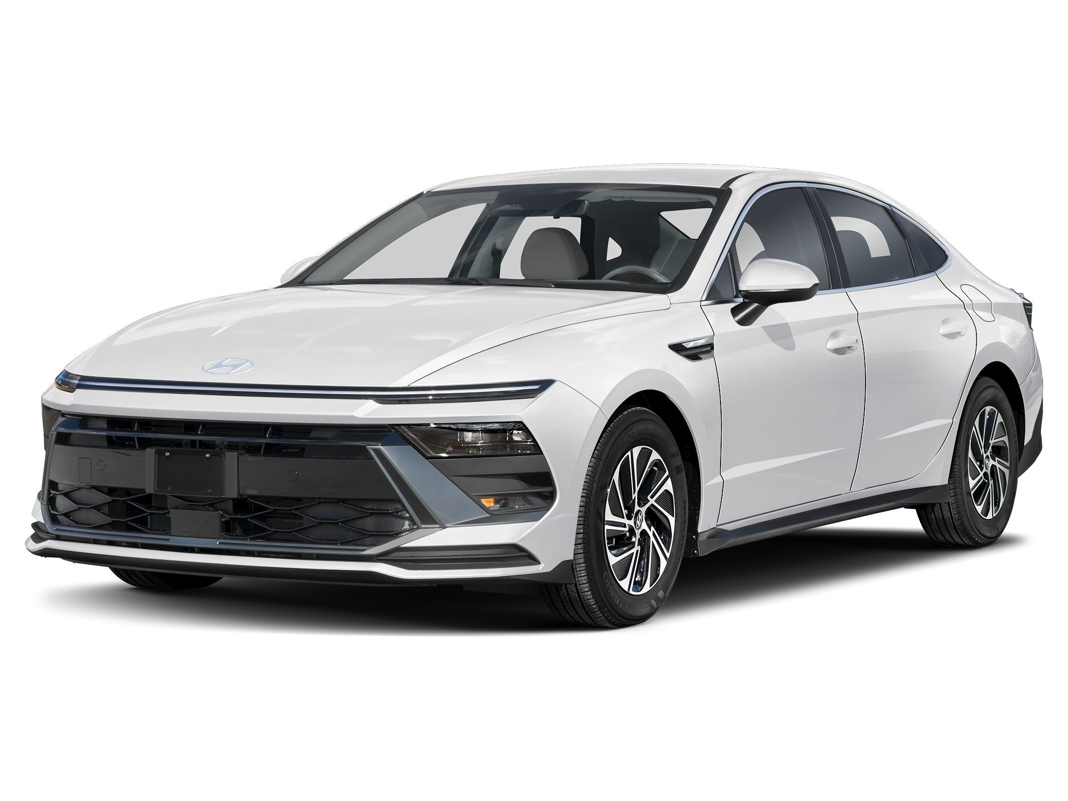 White 2026 Hyundai Sonata Hybrid Sedan Front-Wheel Drive Automatic