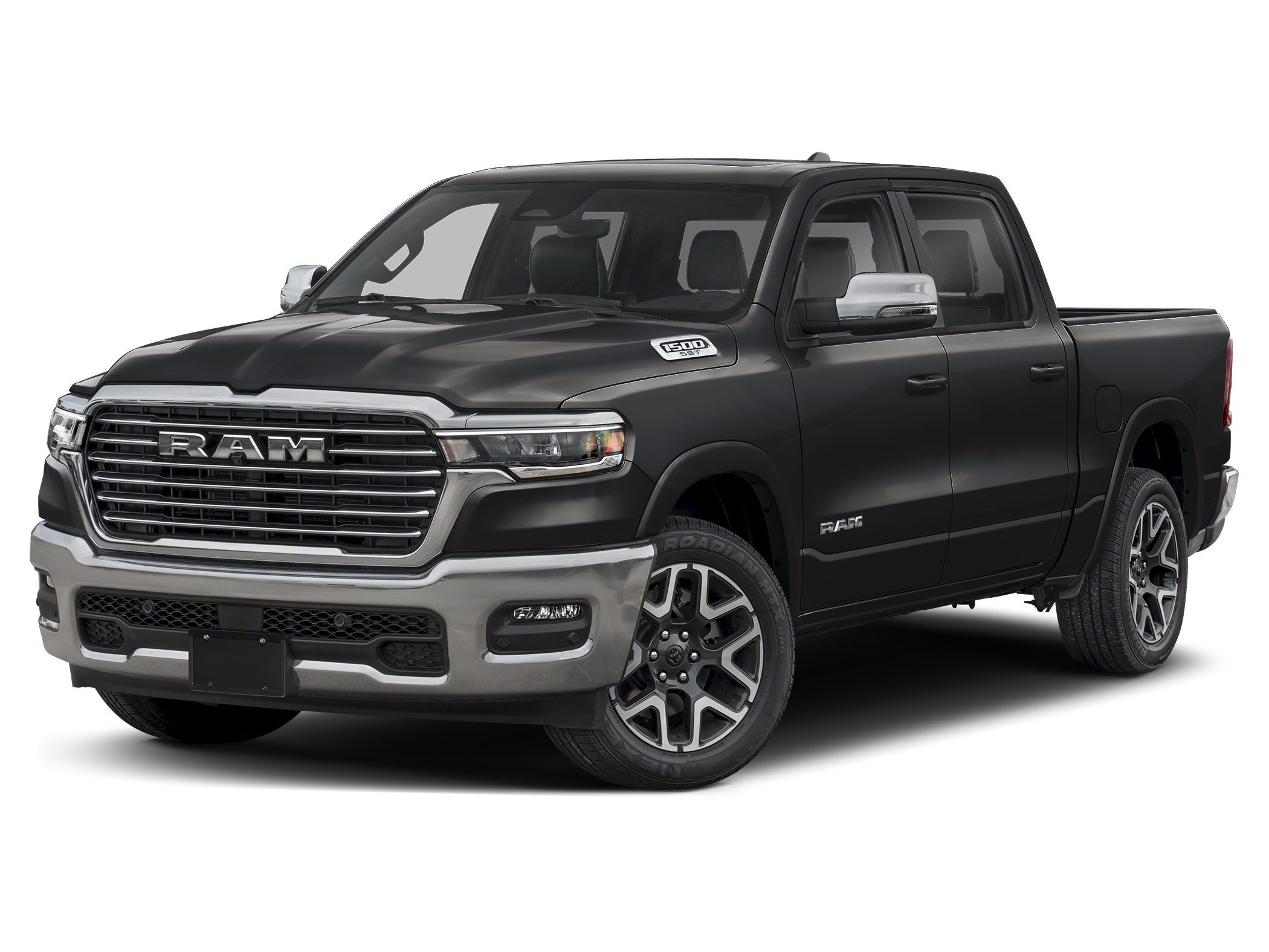 Diamond Black Crystal Pearlcoat 2026 RAM 1500 Laramie Crew Cab 4WD Pickup Truck Four-Wheel Drive 8-Speed Automatic