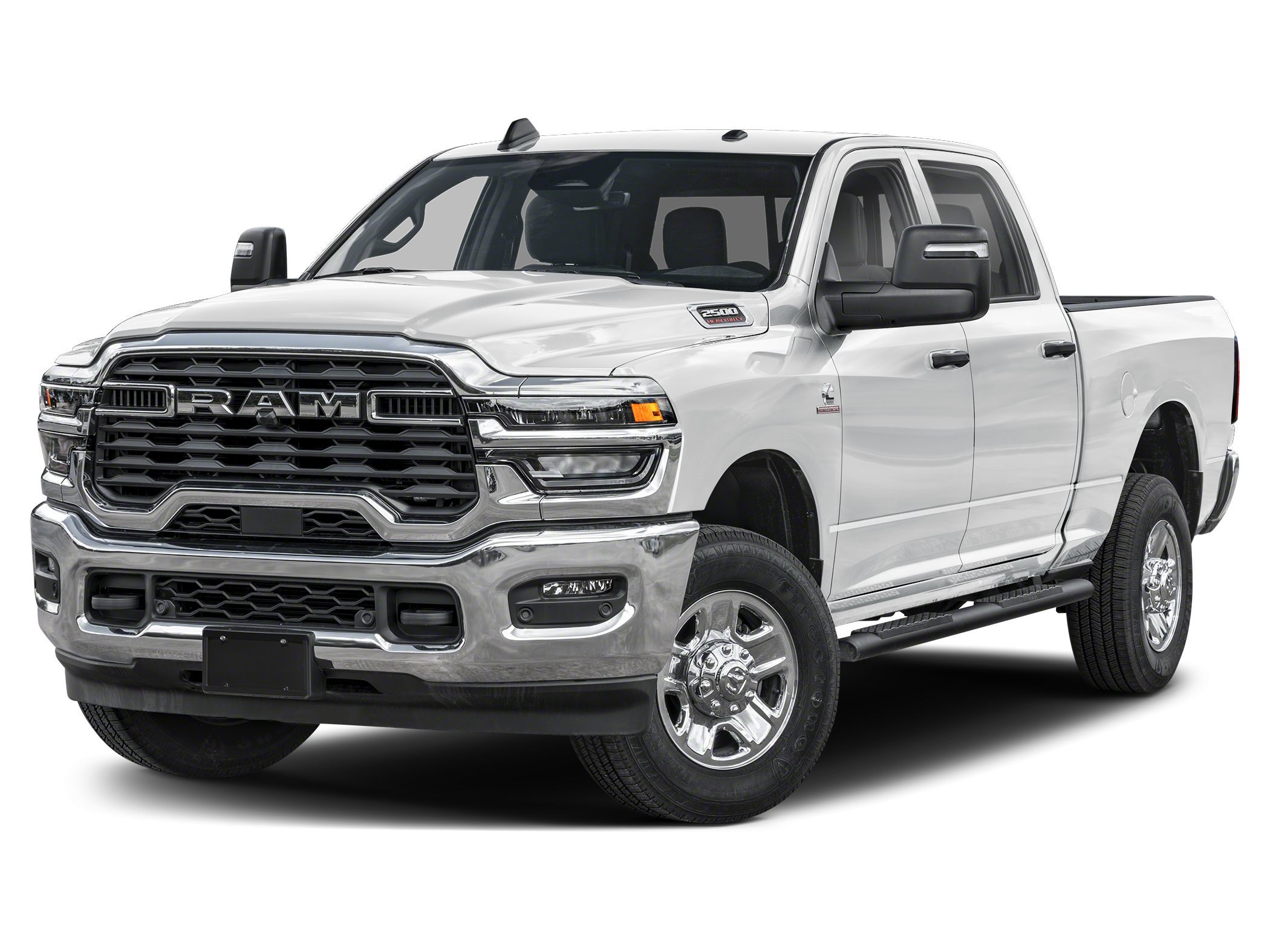Bright White 2026 RAM 2500 Laramie Crew Cab 4WD Pickup Truck Four-Wheel Drive 8-Speed Automatic