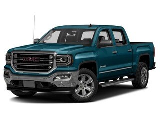 Stone Blue 2017 GMC Sierra 1500 SLT Crew Cab 4WD Pickup Truck Four-Wheel Drive 8-Speed Automatic Overdrive