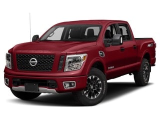 Cayenne Red 2018 Nissan Titan Pickup Truck Four-Wheel Drive 7-Speed Automatic