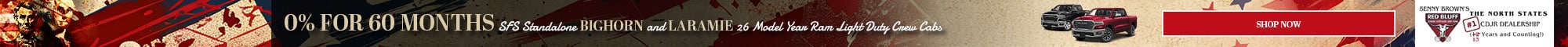 0% for 60 months SFS Standalone Bighorn and Laramie 26 Model Year Ram Light Duty Crew Cabs - Shop Now