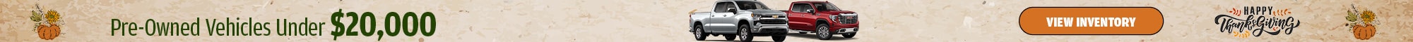 Pre-Owned Vehicles under $20,000 - View Inventory