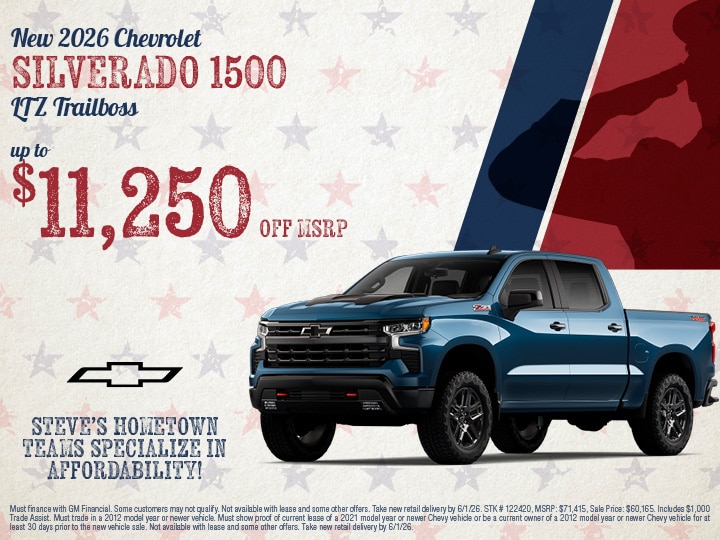 New Chevrolet For Sale in Fruitland, ID | Steve's Hometown