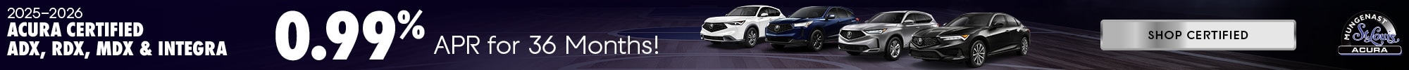 Offer available on select Acura Certified ADX, RDX, MDX & Integra models. Not all Acura Certified ADX, RDX, MDX & Integra models are eligible. For Well-Qualified buyers. Must finance with Acura Financial Services. Not all buyers will qualify. Higher financing rates apply to buyers with lower credit ratings. Actual down payment may vary. Participation may affect actual down payment. Dealer sets actual price. See dealer for complete details. Offer expires 03/31/2026.