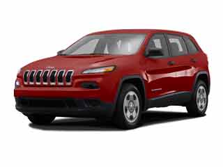 Red 2017 Jeep Cherokee Stock Image