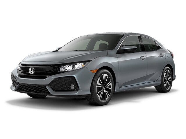 Gray 2018 Honda Civic Hatchback Hatchback Front-Wheel Drive Continuously Variable Transmission