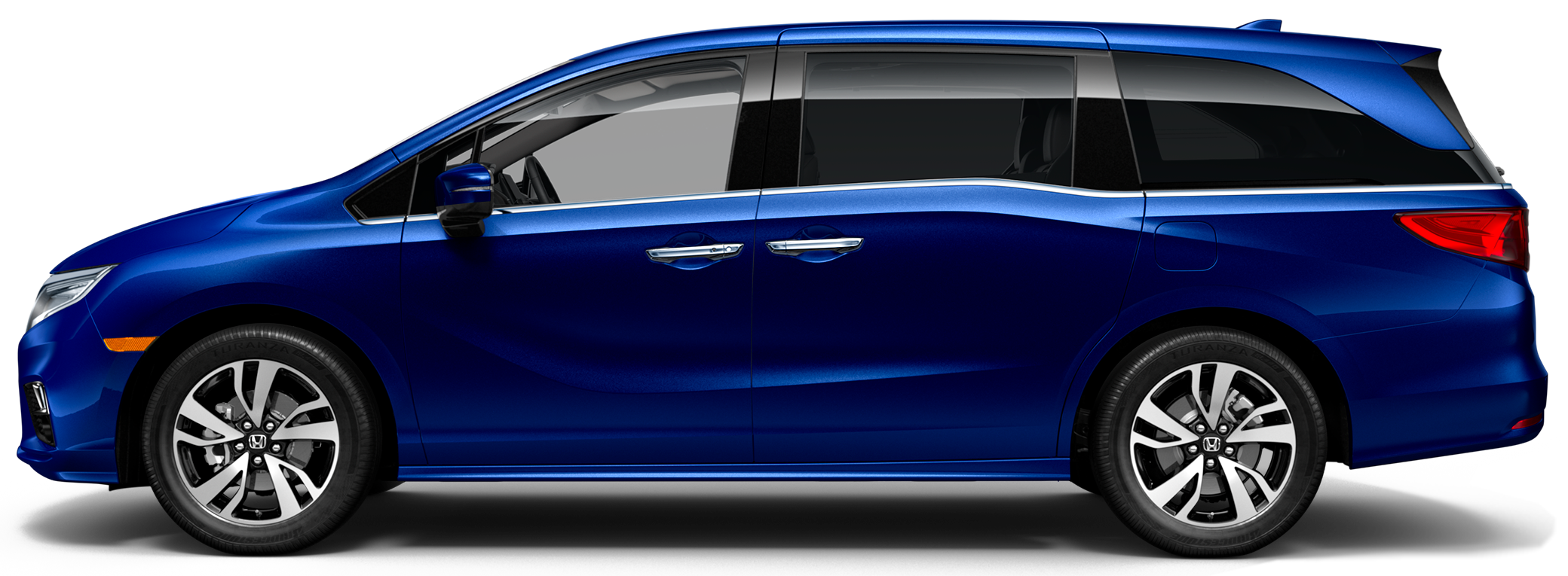 blue honda minivan