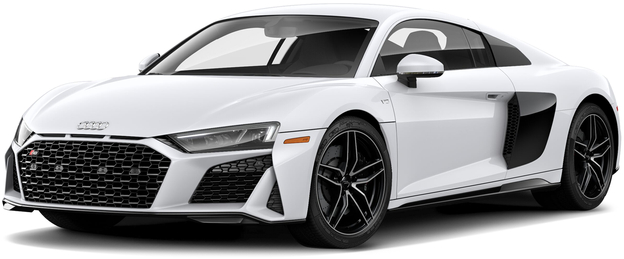 Audi R8 White Black Rims