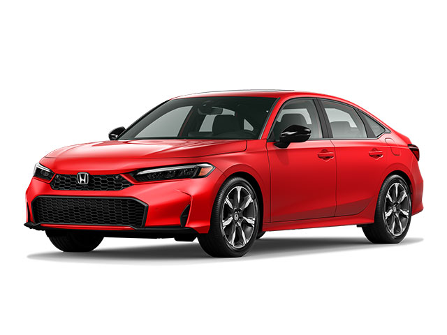 New 2025 Honda Civic Hybrid Sedan Sport Touring Rallye Red For Sale 