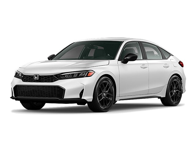 Platinum White Pearl 2025 Honda Civic Hatchback Sport FWD Hatchback Front-Wheel Drive Continuously Variable Transmission