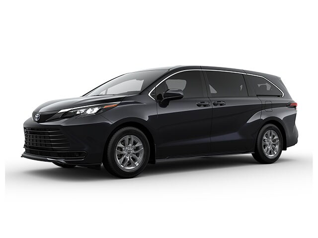 Black 2025 Toyota Sienna Minivan Front-Wheel Drive Continuously Variable Transmission
