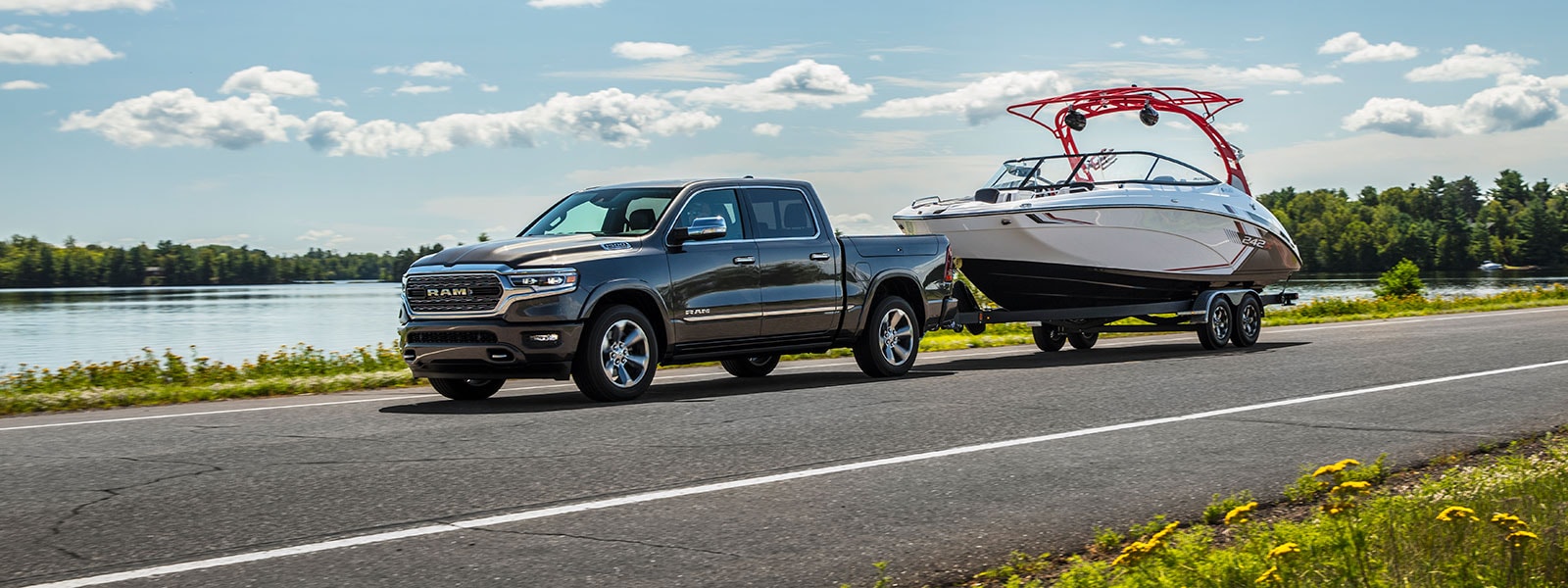 Ram 1500 Towing A boat