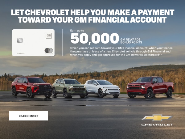 Let Chevrolet help you make a payment toward your GM Financial Account