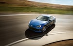 A 2020 BRZ cornering on a track.