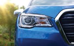 A close-up of the standard LED Steering Responsive Headlights on the Subaru Ascent. 