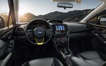 The interior dashboard view of a 2021 Subaru Crosstrek Sport.