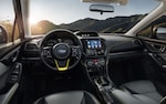 The interior dashboard view of a 2021 Subaru Crosstrek Sport.