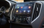 A close-up of the SUBARU STARLINK Multimedia touchscreen on the 2021 Subaru Crosstrek.