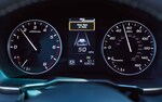 A close-up of a warning message on the dashboard display from the DriverFocus Distraction Mitigation System available on the 2021 Subaru Outback.