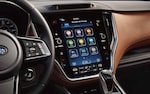 A close-up of the available 11.6-inch touchscreen for the SUBARU STARLINK® Multimedia system on the 2021 Subaru Outback.
