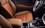 A photo illustration showing the heated and ventilated front seats on the 2021 Outback Touring model.