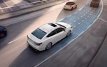 A photo illustration showing the sensors available on the 2022 Subaru Legacy.