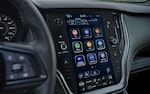 A close up of the multimedia screen in the 2022 Outback Wilderness.